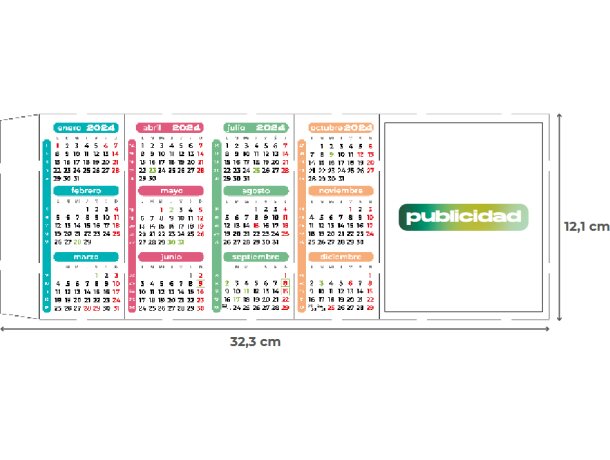 Botes calendario de mesa con forma exagonal automontable detalle 1