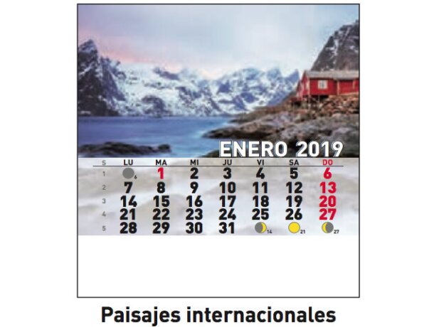 Calendario Personalizado Cd Pequeños paisaje merchandising