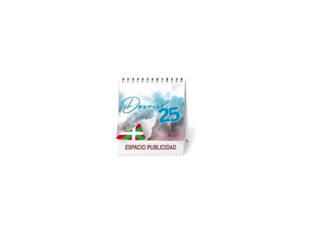Calendario sobremesa promocionales de tamaño pequeño papel estucado brillo detalle 4