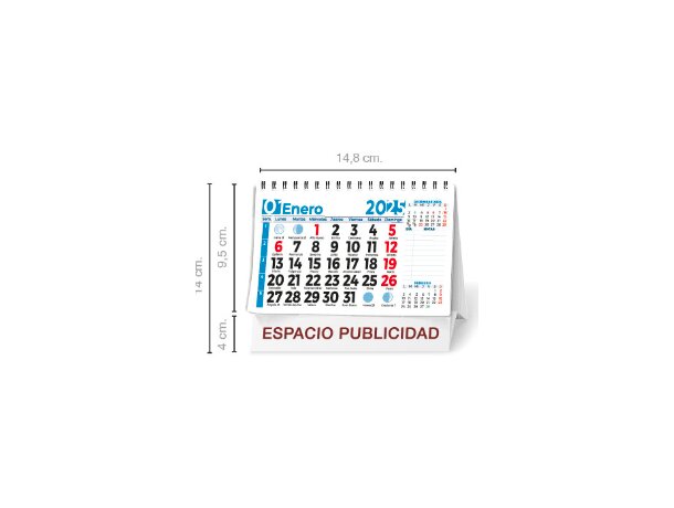 Calendarios sobremesas publicitarios de 7 hojas detalle 2