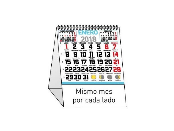 Calendario de sobremesa mini 9 hojas baratos