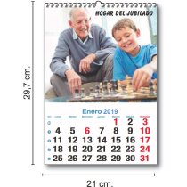 Calendario De Pared Mensual De 7 Hojas A 2 Caras