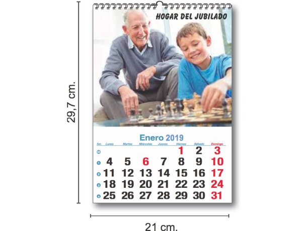 Calendario De Pared Mensual De 7 Hojas A 2 Caras