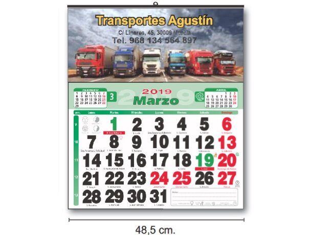 Calendarios Baratos De Pared Cartela Couché