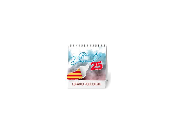Calendario sobremesa promocionales de tamaño pequeño papel estucado brillo detalle 5