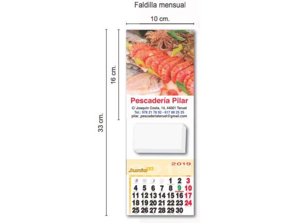 Calendario para Nevera Imán y faldilla