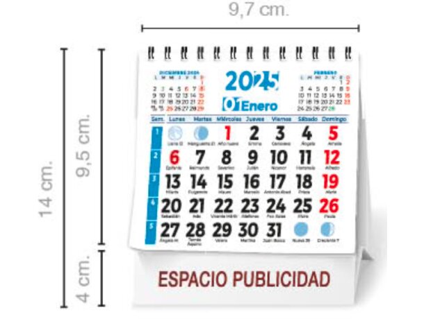 Calendarios sobremesas con tapa personalizada detalle 2