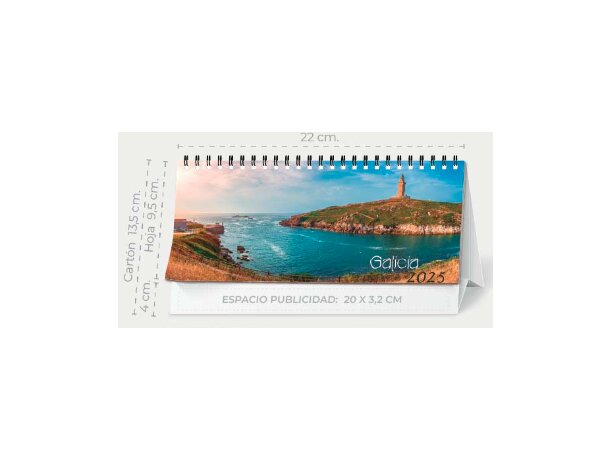 Calendario sobremesa para merchandising con 7 hojas detalle 15