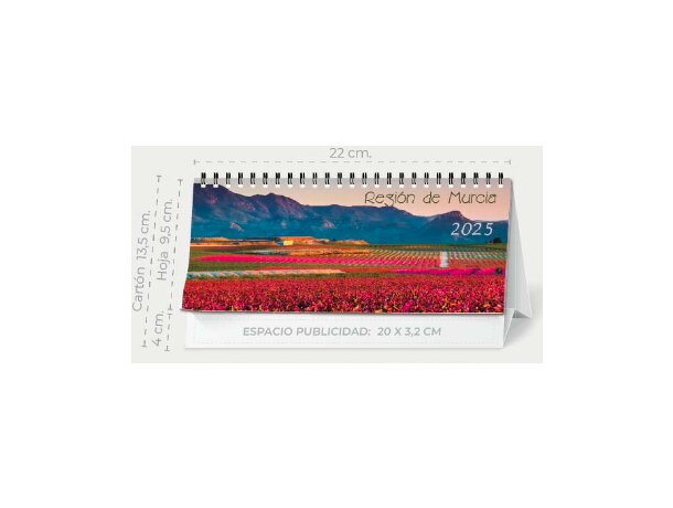 Calendario sobremesa para merchandising con 7 hojas detalle 17