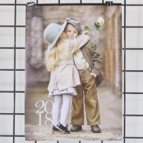 Calendario de pared envarilado plastificado brillo