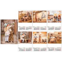 Calendario de pared estandar con faldilla bimensual personalizado Calendario de pared estandar con faldilla bimensual personalizado