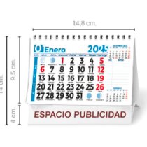 Calendarios sobremesas con 13 hojas y base papel brillo