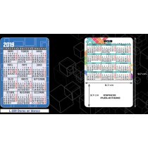 Calendario De Bolsillo Con Motivos Estanadares Para Personalizar