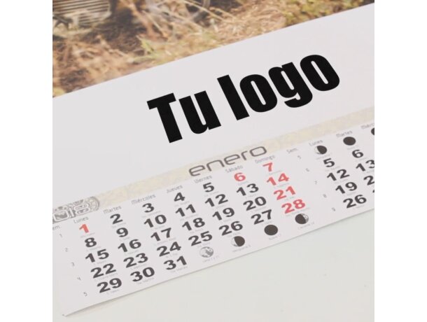 Calendario de pared estandar con faldilla bimensual