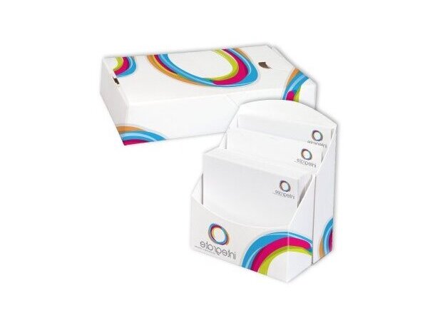 Cubetas para notas en cartón a todo color personalizada Cubetas para notas en cartón a todo color personalizada