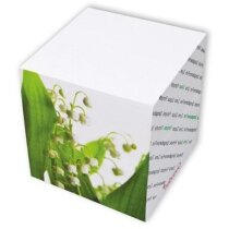 Taco de notas encolado tamaño 9x9 y 900 hojas personalizada