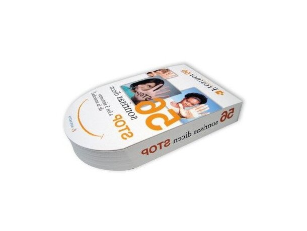 Bloc de notas encolado con forma especial y tapa de cartulina personalizada Bloc de notas encolado con forma especial y tapa de cartulina personalizada