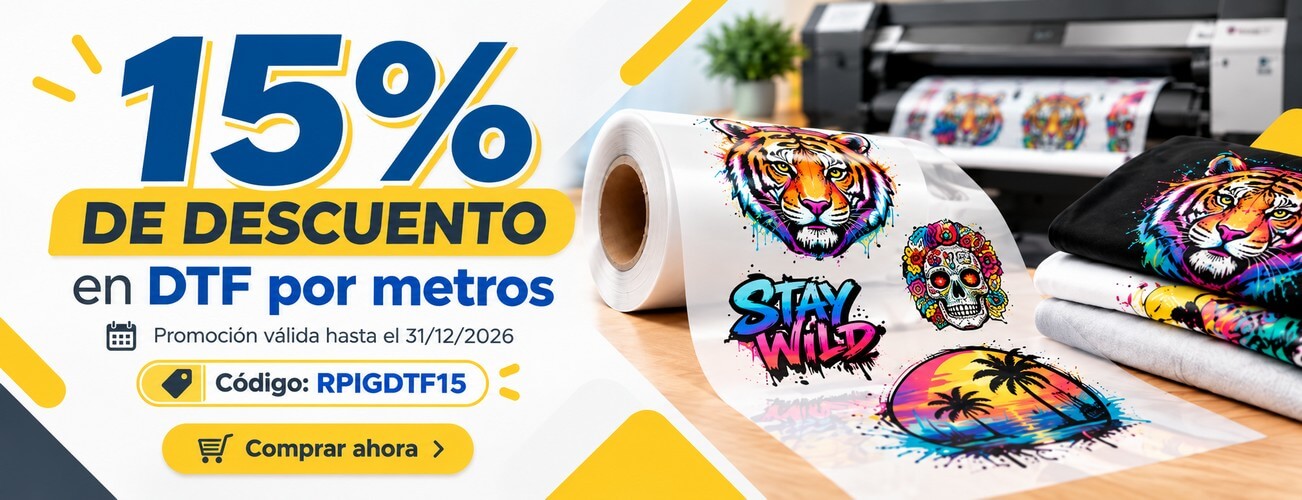 Banner descuento 15% DTF