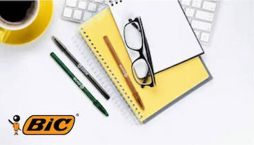 Bolígrafo Bic Style colores con logo