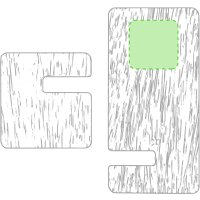 Area marcaje Parte superior soporte movil