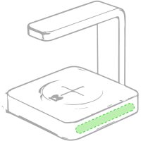 Area marcaje En el lateral de la base