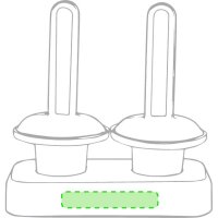 Area marcaje En el lateral de la base