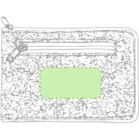 Area marcaje En la bolsa plegada