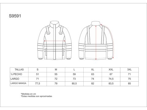 Tabla medidas del producto 81684