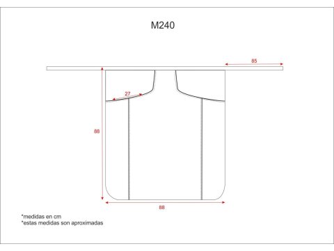 Tabla medidas del producto 65094