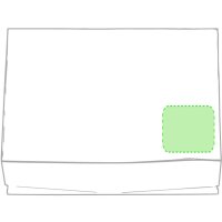 Area marcaje En la caja, esquina inferior derecha