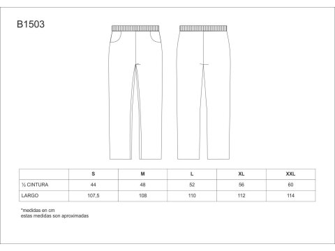 Tabla medidas del producto 65096