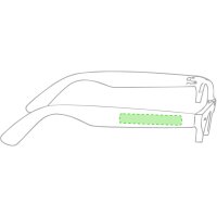 Area marcaje En la patilla derecha