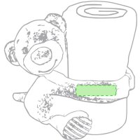 Area marcaje En un brazo del muñeco