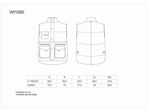 Tabla medidas del producto 81506