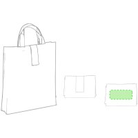 Area marcaje En la bolsa plegada