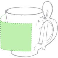 Area marcaje Centrado alrededor de la taza