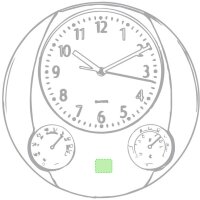 Area marcaje Centrado en al zona inferior entre los dos esferas