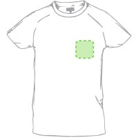 Area marcaje En el pecho izquierdo tipo bolsillo