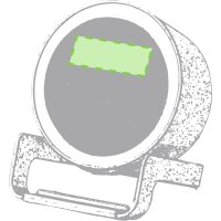 Area marcaje En el frontal parte superior