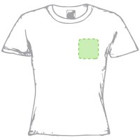 Area marcaje En el pecho izquierdo tipo bolsillo
