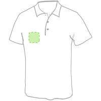 Area marcaje En el pecho izquierda tipo bolsillo