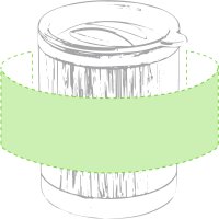 Area marcaje Alrededor del vaso