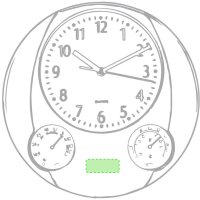 Area marcaje Centrado en al zona inferior entre los dos esferas