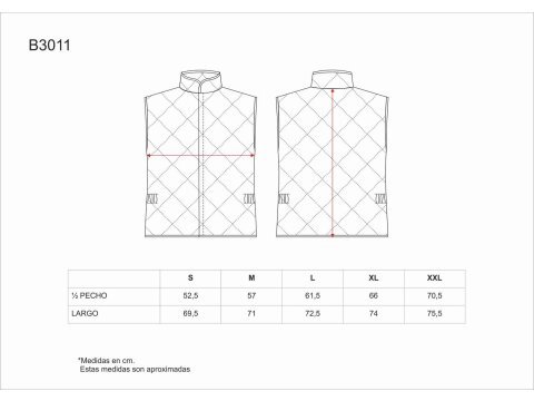 Tabla medidas del producto 81777