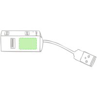Area marcaje Cara con un puerto USB