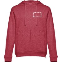 Area marcaje Chaqueta con capucha - Pecho