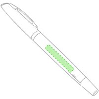 Area marcaje En el cuerpo del bolígrafo que tiene cap