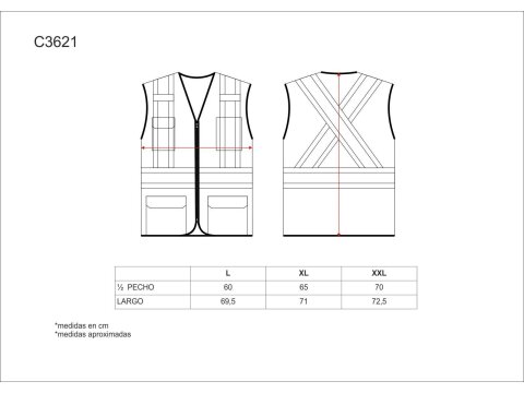 Tabla medidas del producto 81644