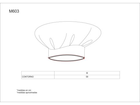 Tabla medidas del producto 81372