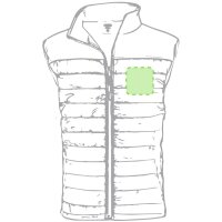 Area marcaje En el pecho izquierda tipo bolsillo